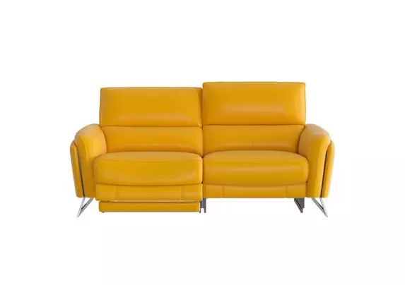 Yellow leather deals recliner