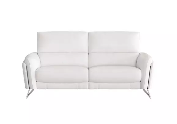 White leather deals settee