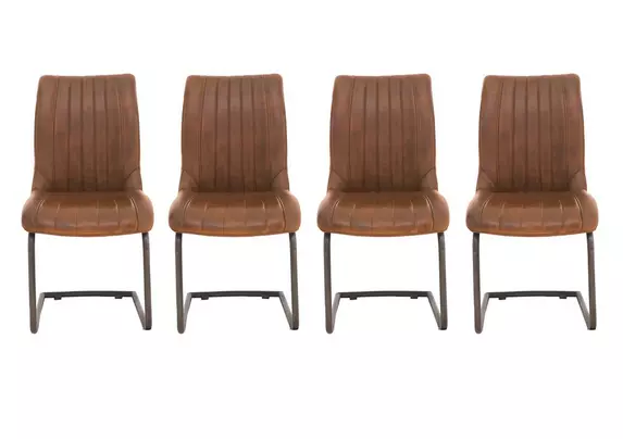 4 leather dining online chairs