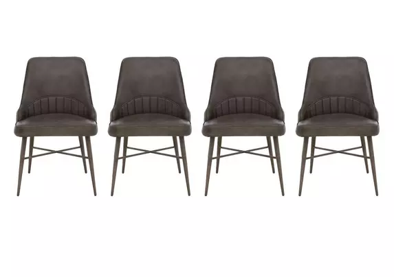 4 leather outlet dining chairs