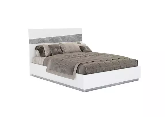 White lacquer deals bed frame