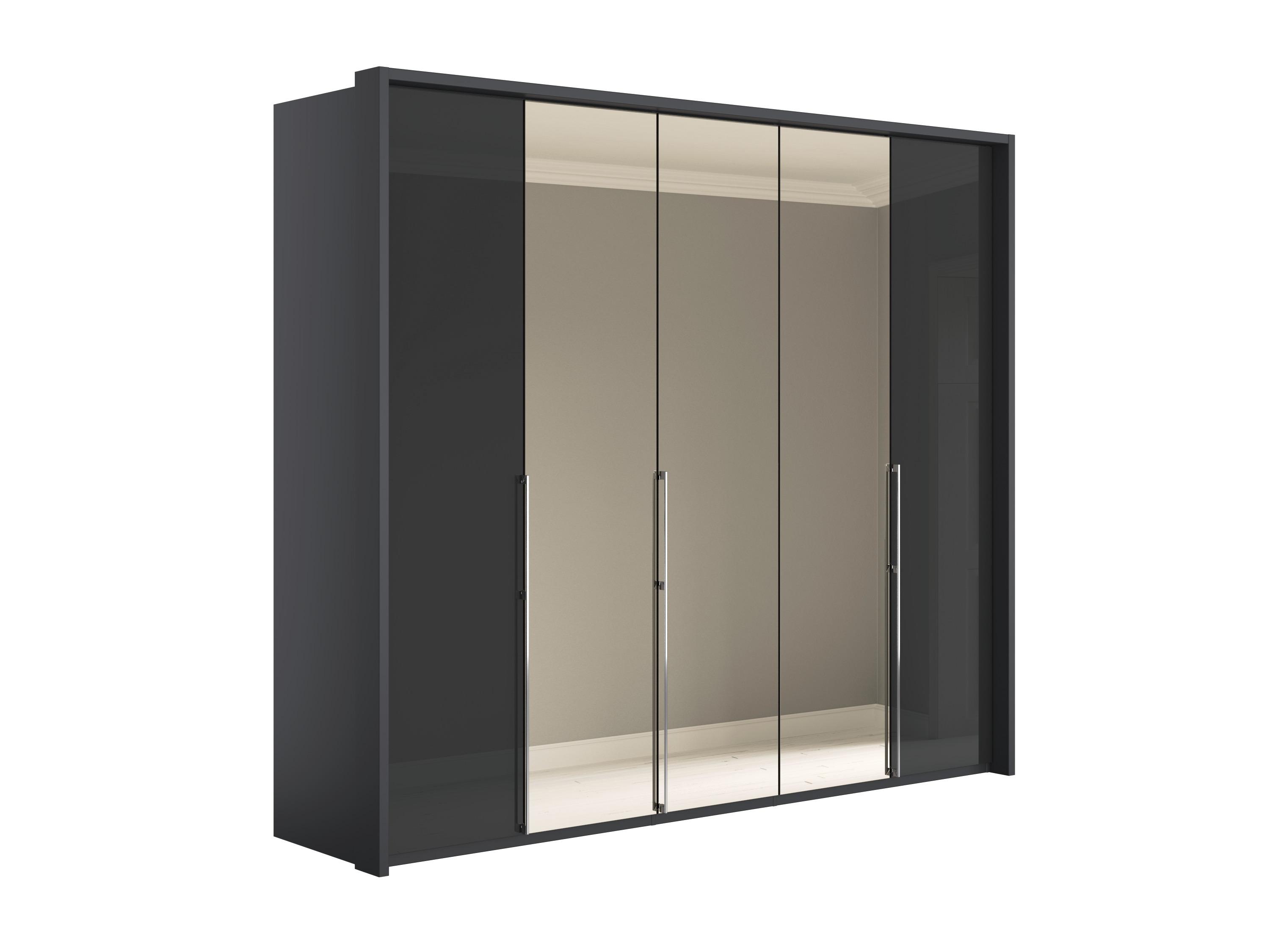 Pacifica 2 256cm 5 Door Bifold Wardrobe with 3 Mirror Doors Wiemann