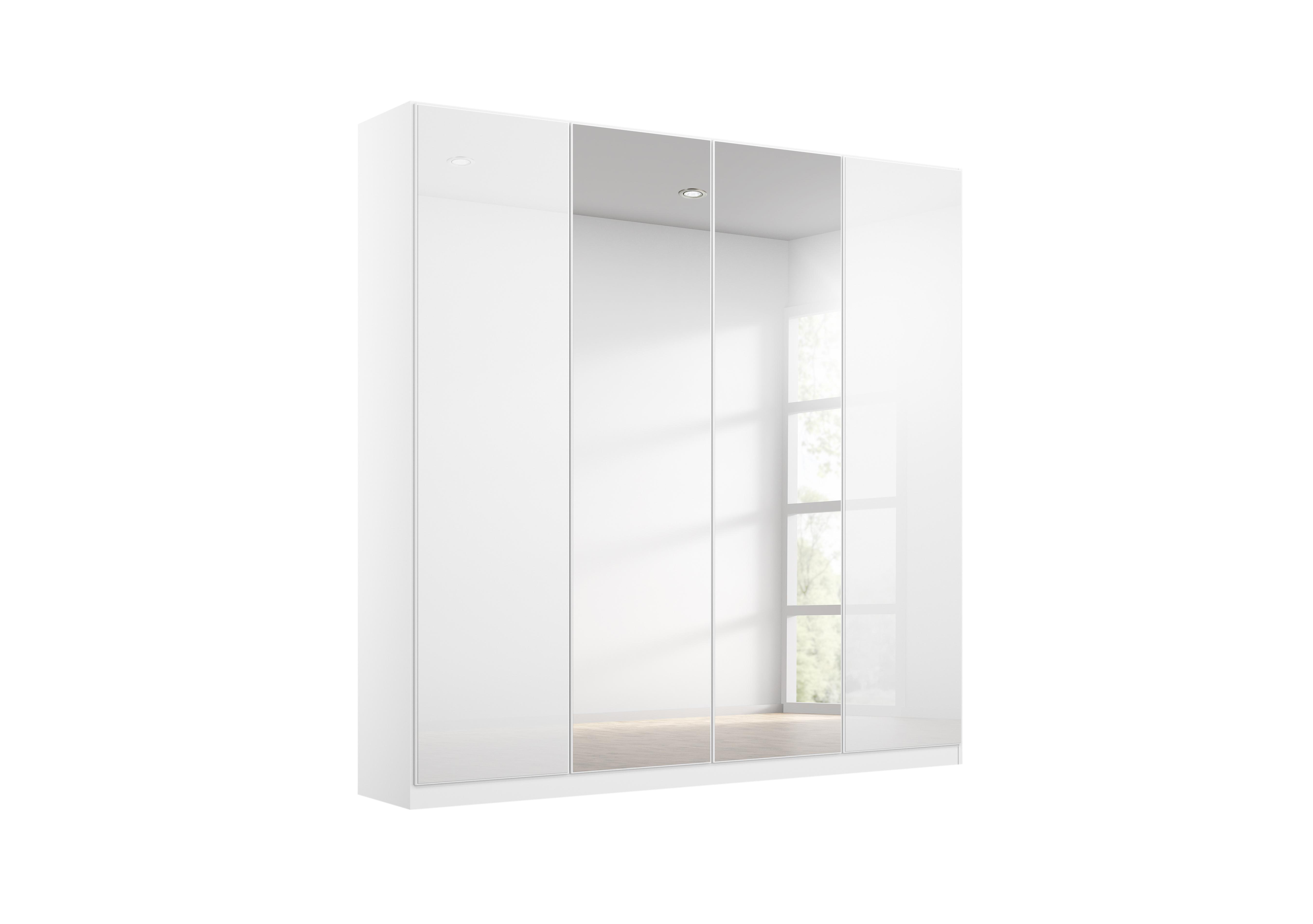 Hobart 4 Door Bifold Wardrobe with 2 Mirror Doors Rauch Furniture