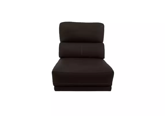 Armless leather online recliner