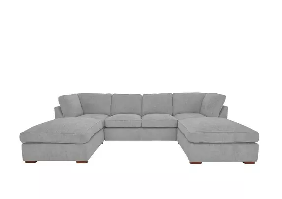 U shaped sectional with 2024 chaise and recliner