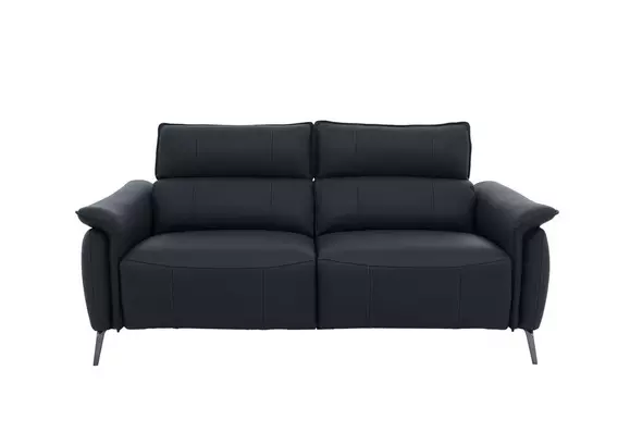 Navy store leather couch