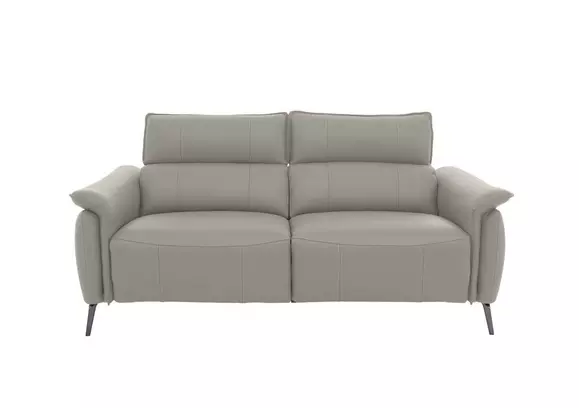 Antonio light deals gray leather sofa