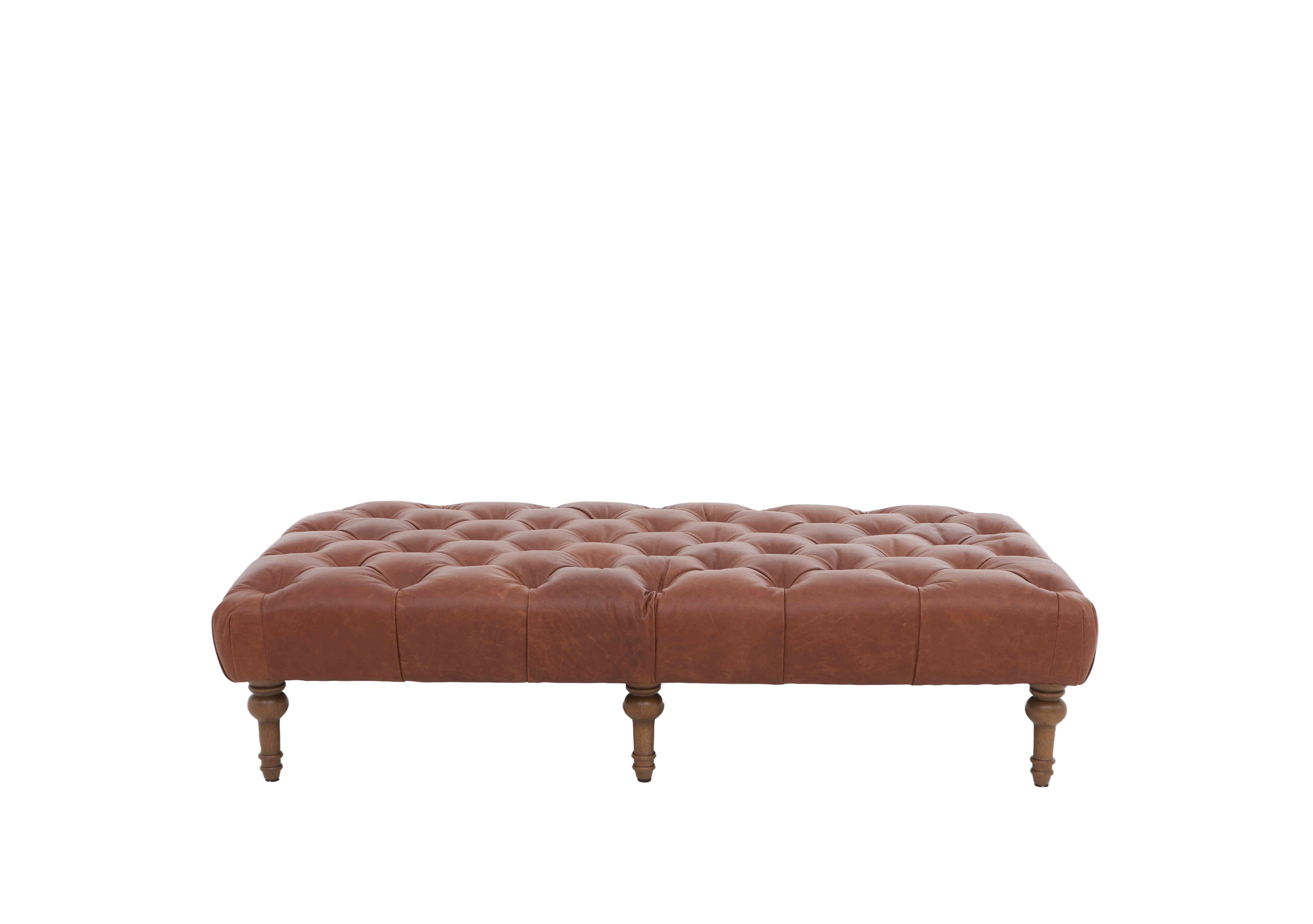 Chesterfield Collection Large Leather Footstool - Alexander and James ...
