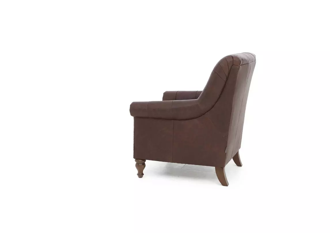 Small leather reading chair hot sale