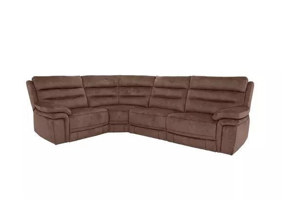 Brown reclining online sectional with chaise