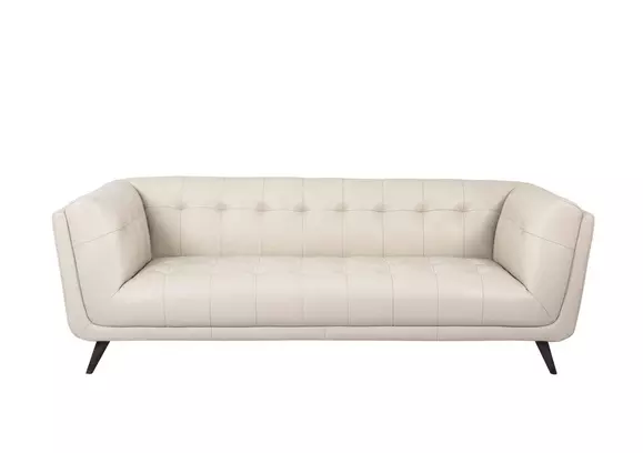 Cream white deals leather sofa