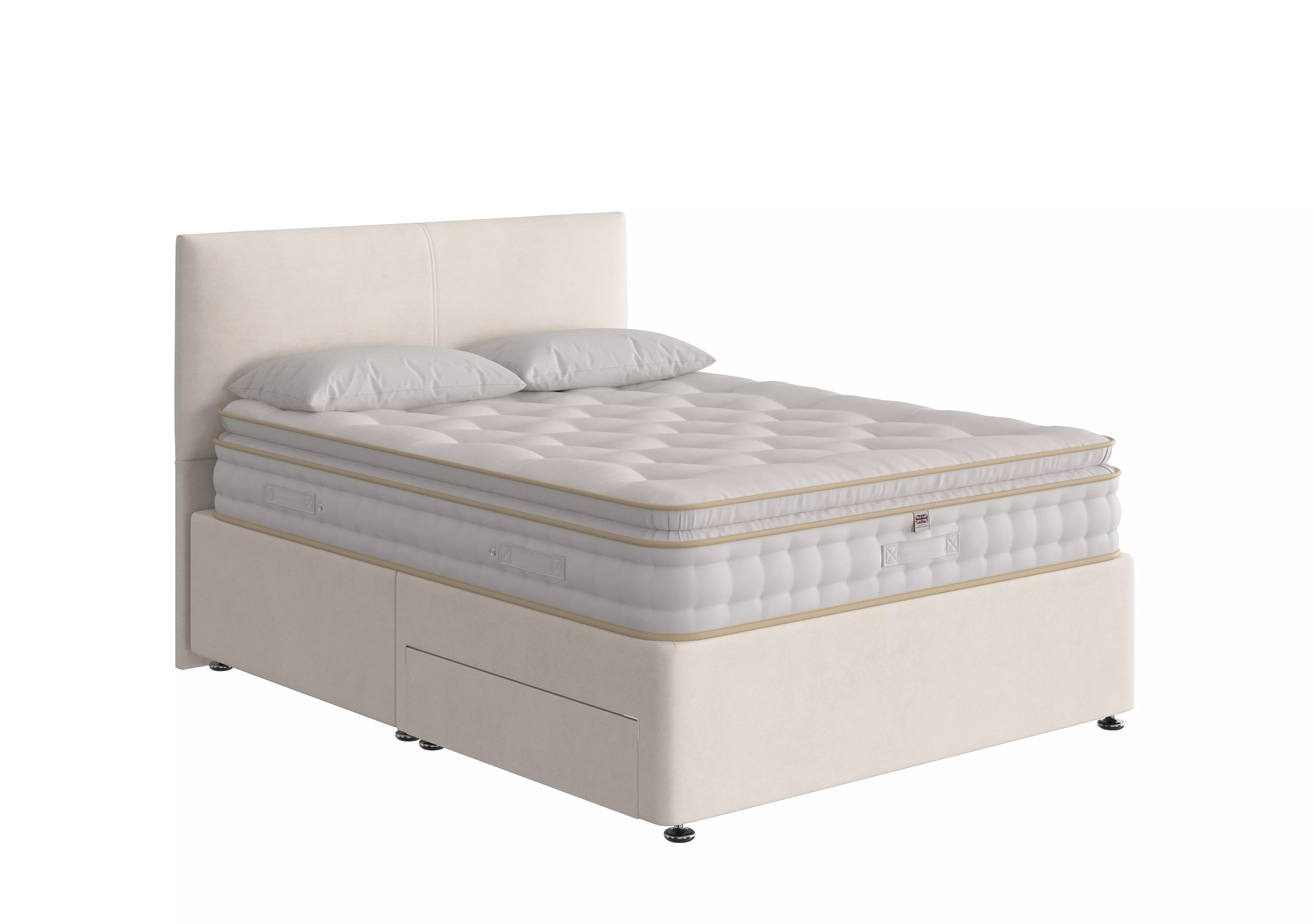 Full size pillow top mattress online and box spring set