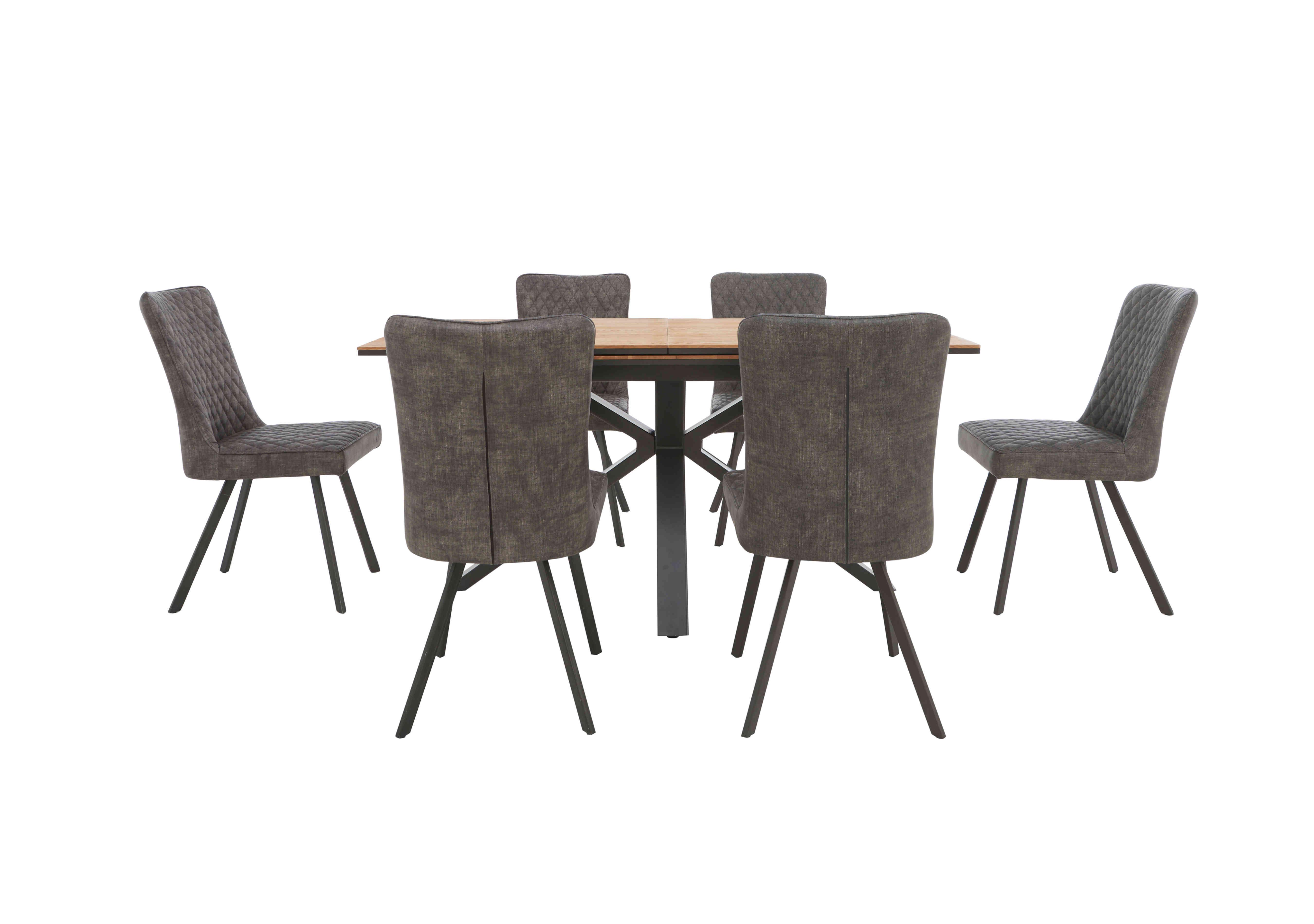 Earth PopUp Extending Dining Table and 6 Dining Chairs Furniture Village