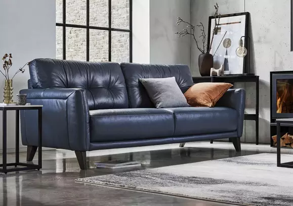 Extra firm shop leather sofa