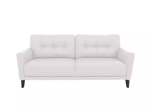 White leather sofa store 3 seater