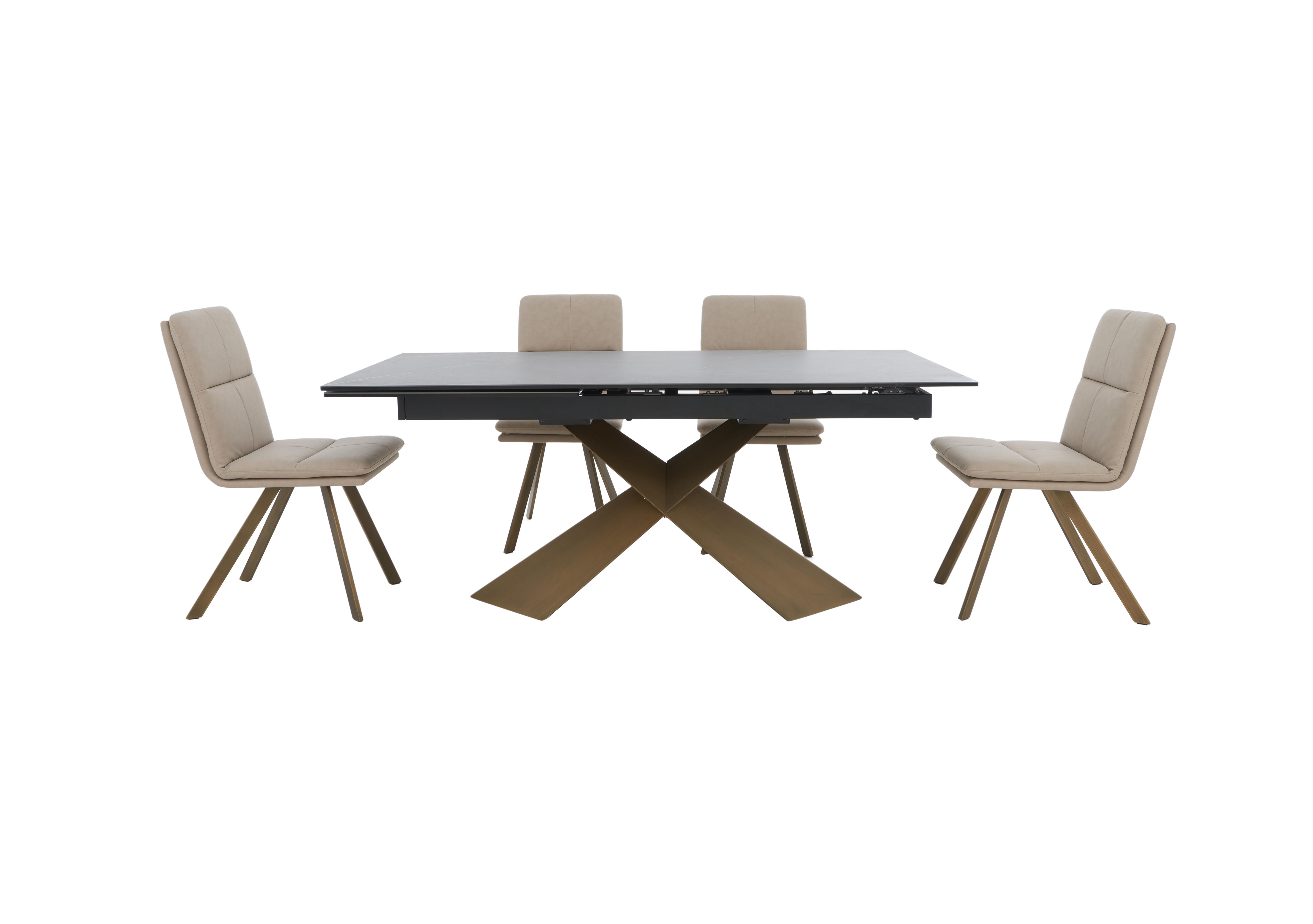 Veyron Extending Dining Table with 4 Dining Chairs Furniture Village