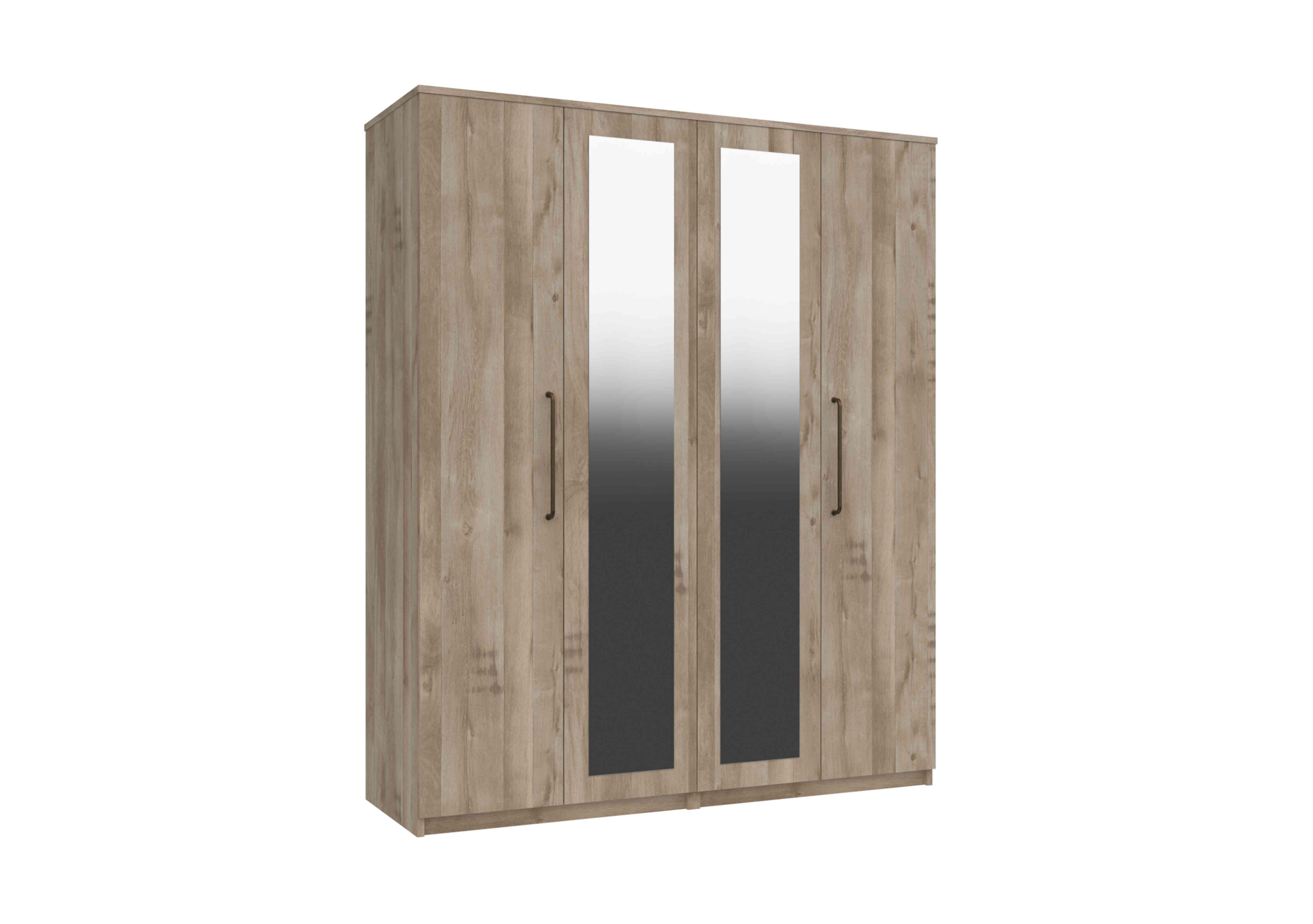 Finchley 4 Door Wardrobe with 2 Mirrors London Bedrooms Furniture
