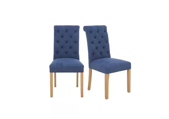 Blue suede on sale dining chairs