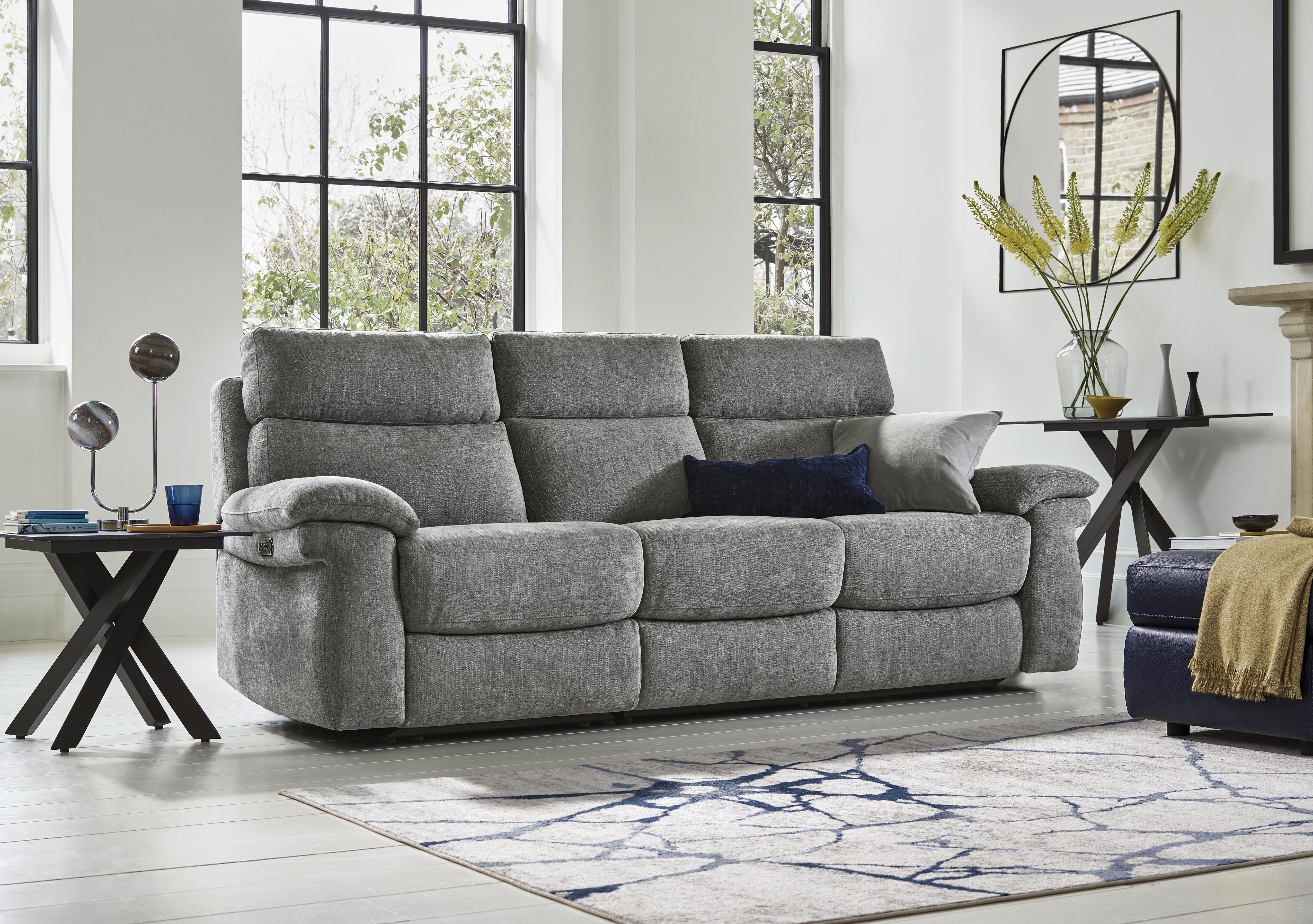 Dark gray on sale reclining sofa