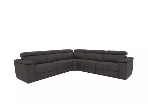 Black leather chaise sofa deals