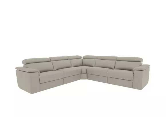 Cheap grey leather hot sale corner sofas