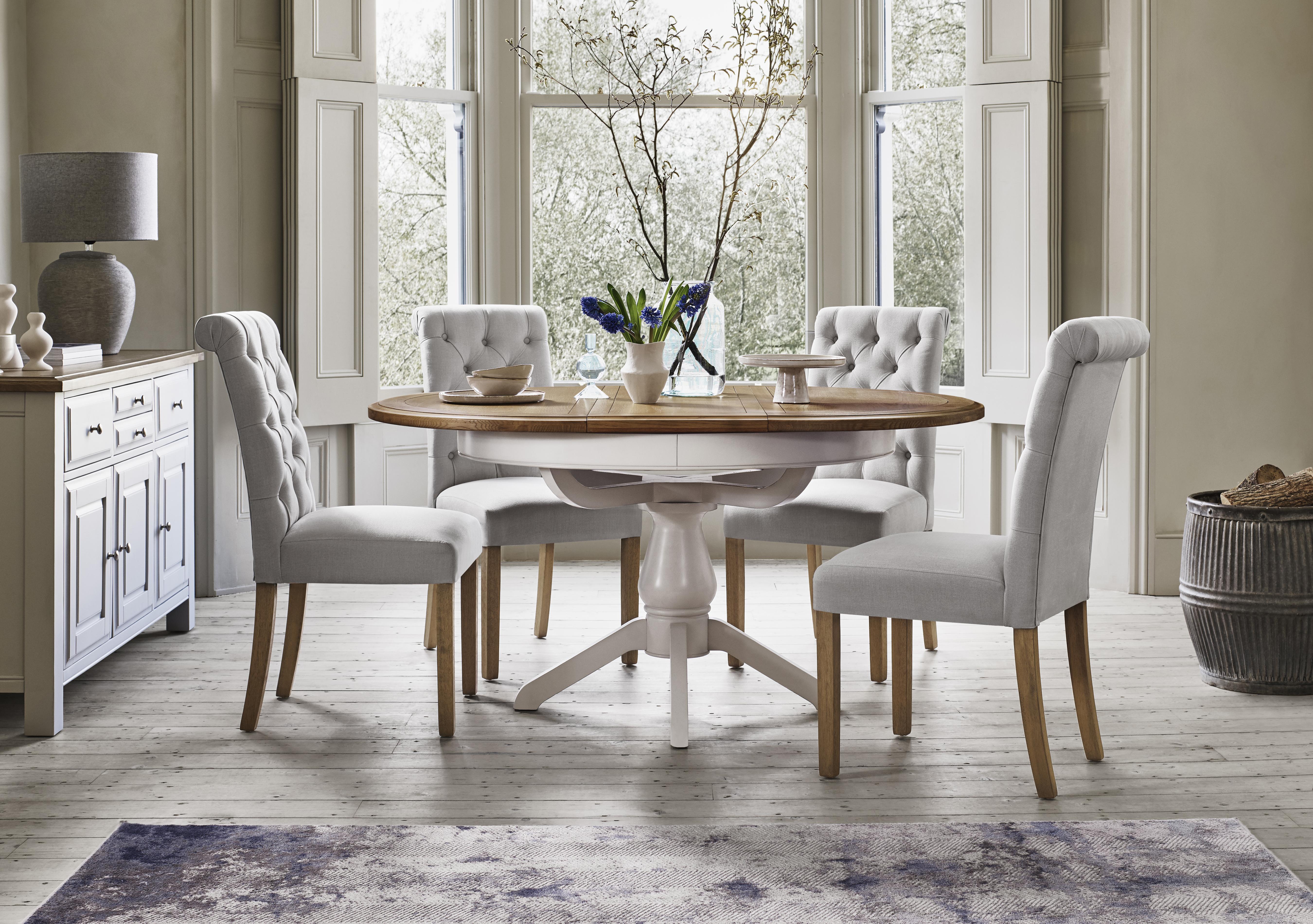 Glam round deals dining table set