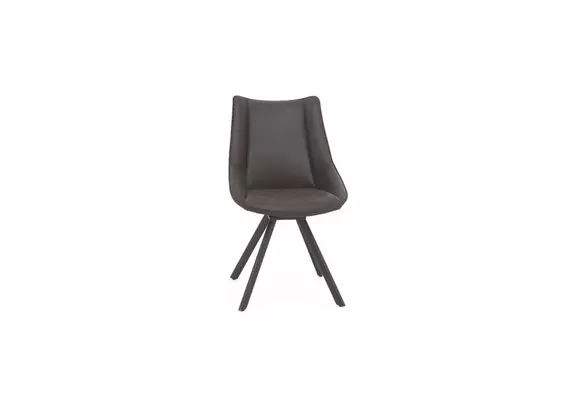 Faux leather deals swivel dining chairs