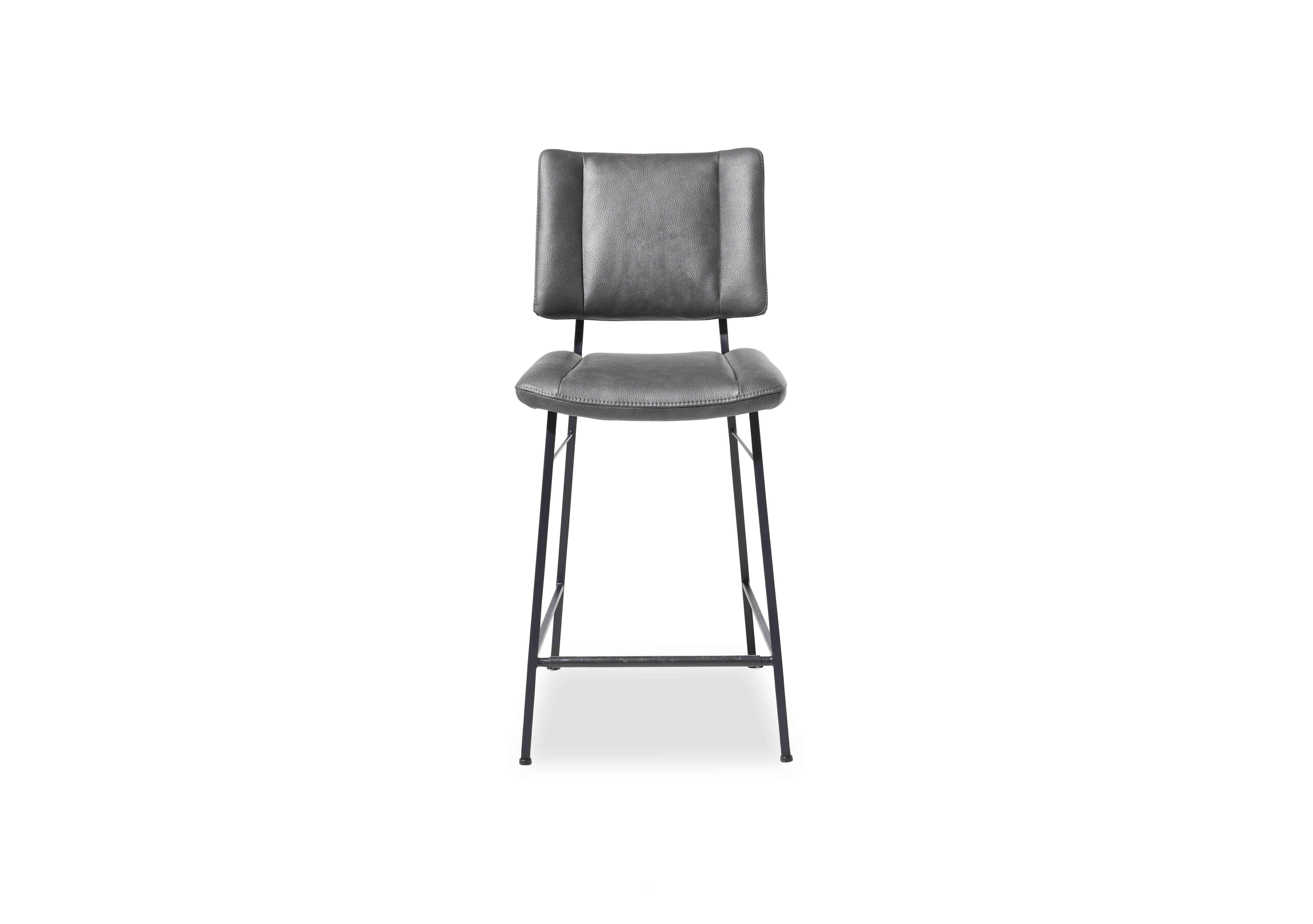 Toronto Faux Leather Fixed Bar Stool Habufa Furniture Village   PRODZFRSP000000000053599 Toronto Faux Leather Fixed Bar Stool Anthracite