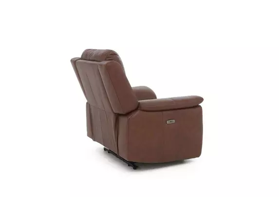 Leather power glider store recliner