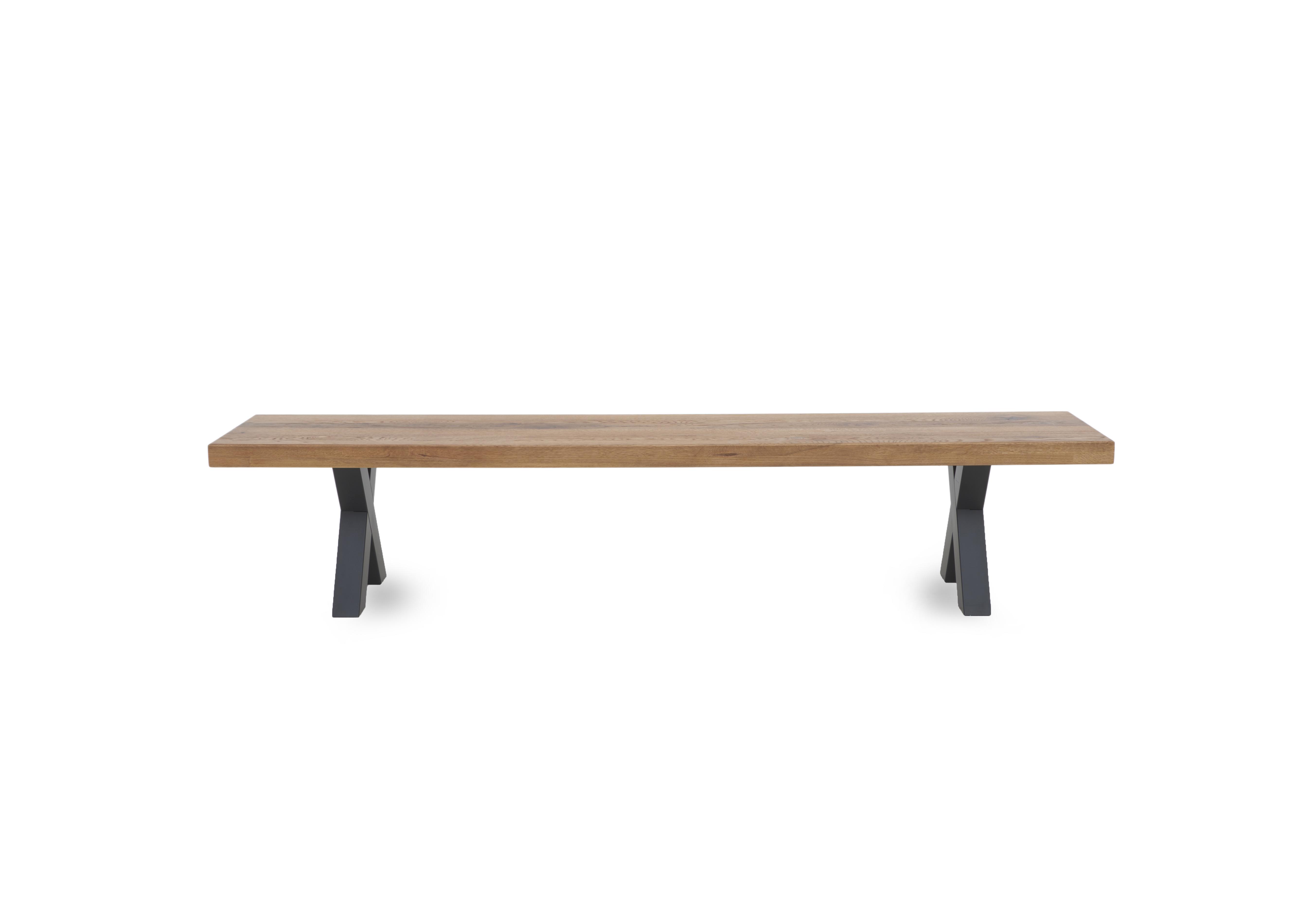 Njord Dining Bench with Metal X-Shaped Legs - Bodahl - Furniture Village