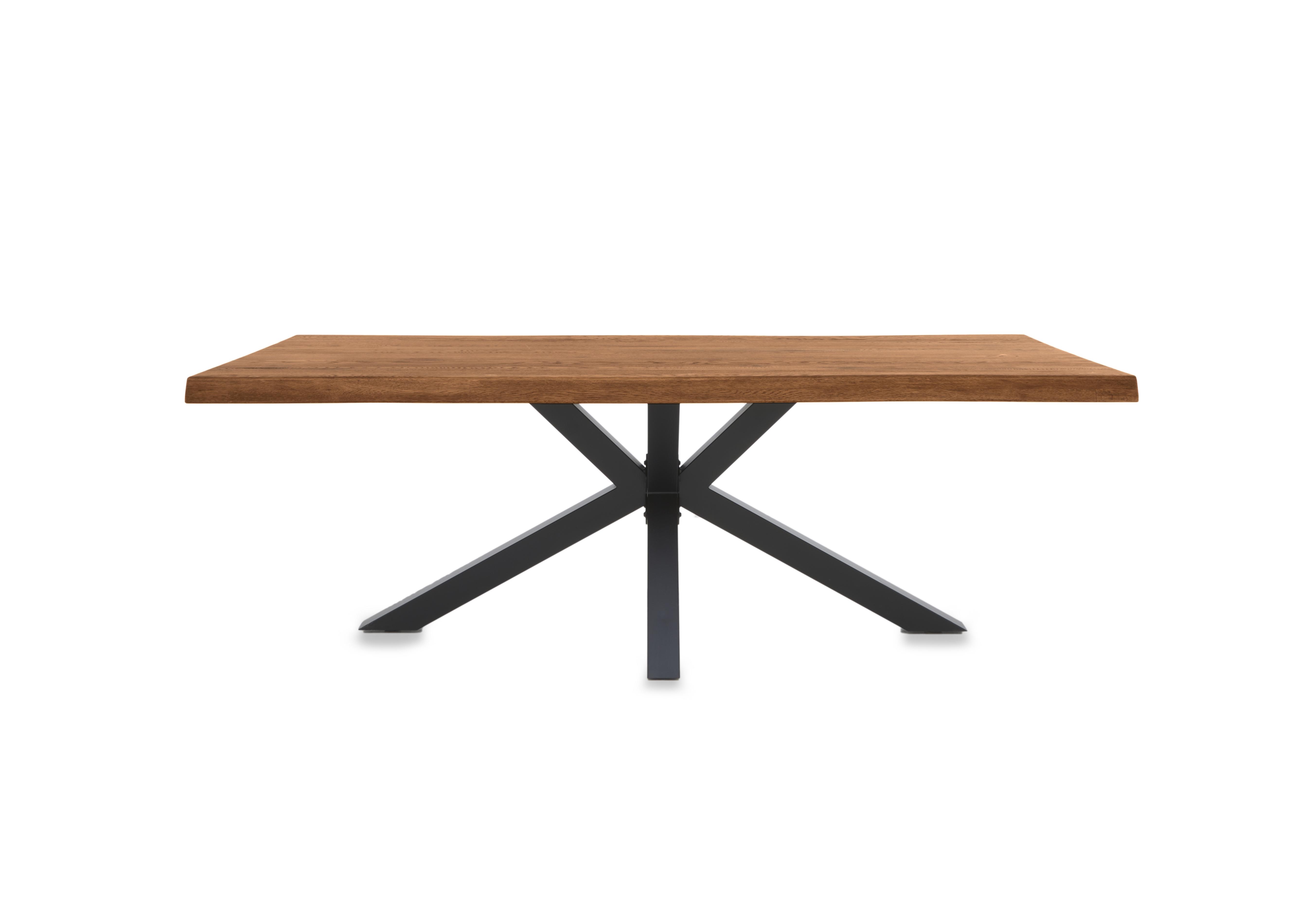 Njord Raw Edge Dining Table with Metal Star Base Bodahl Furniture Village