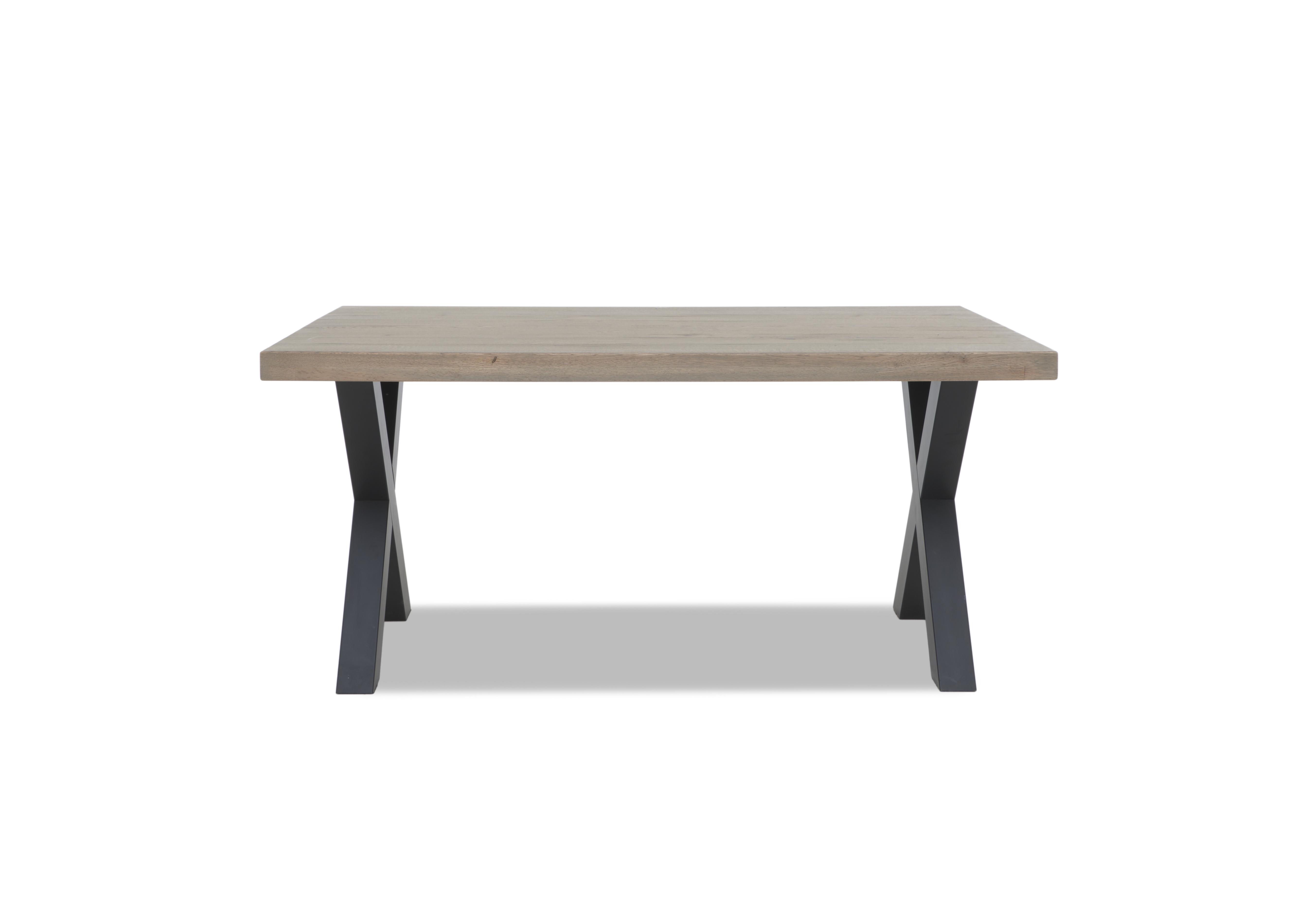 Compact Terra Straight Edge Dining Table With X-shaped Legs - Bodahl 