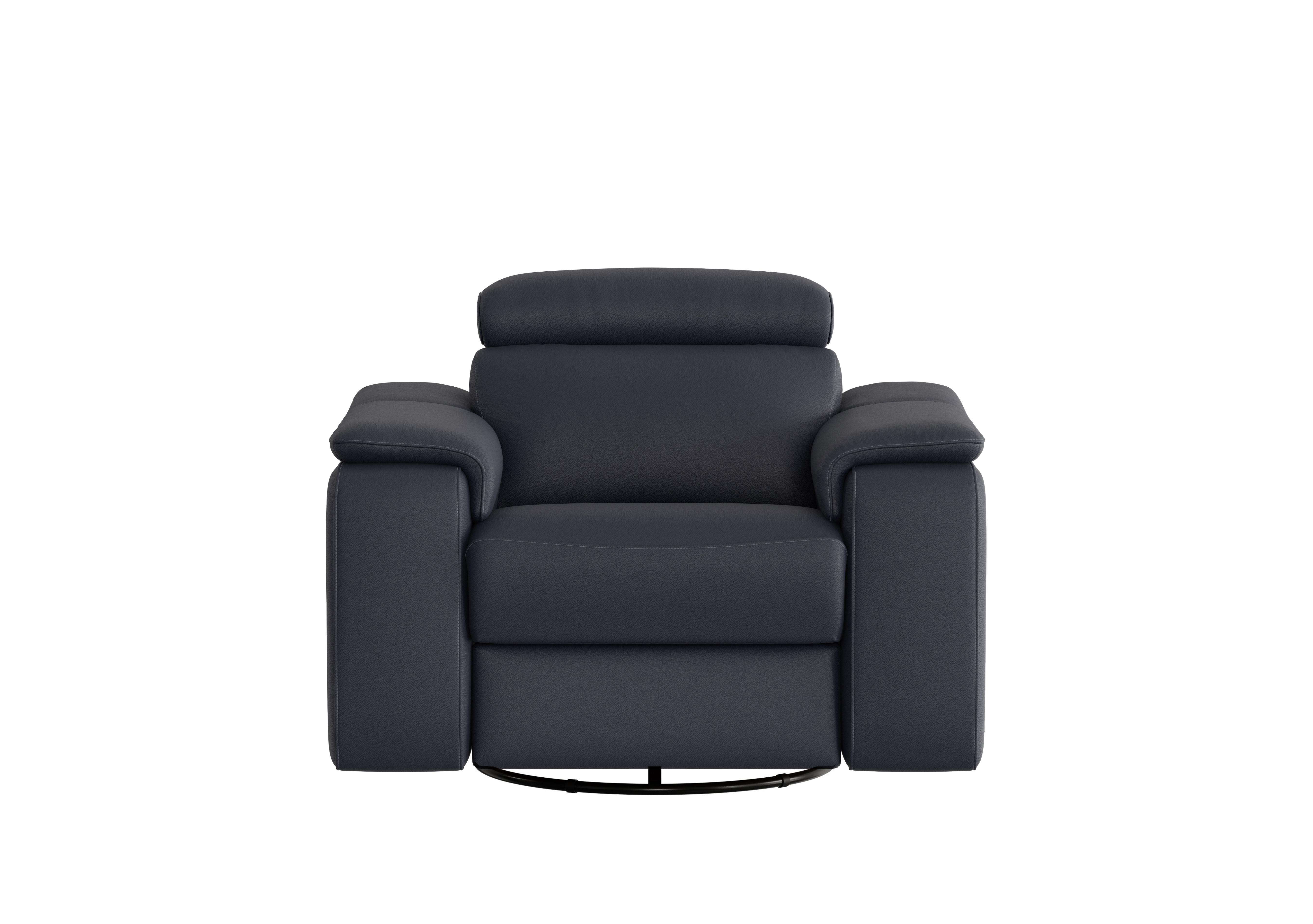 Davide Leather Swivel Rocker Power Recliner Chair Nicoletti