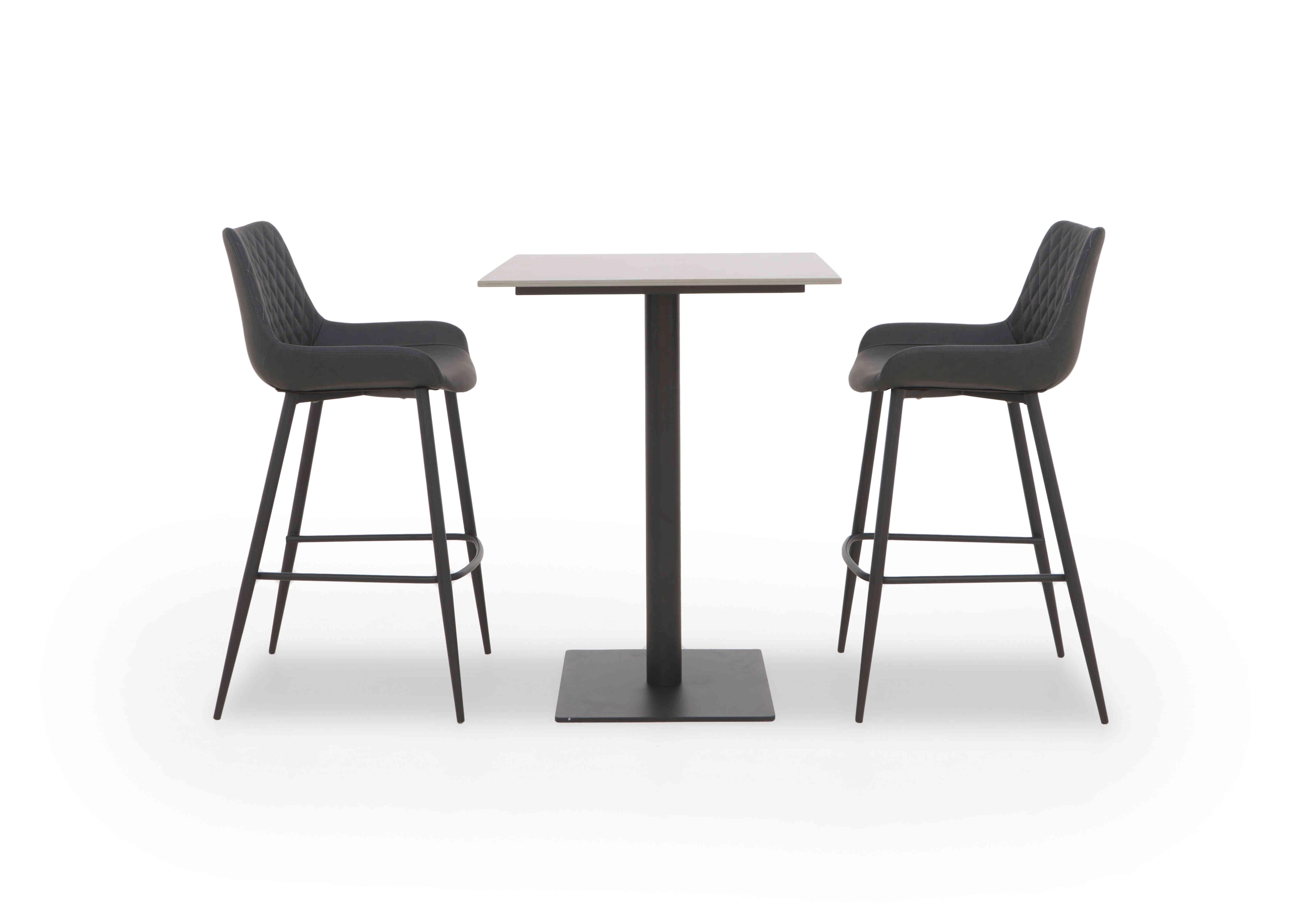 Ion Bar Table with 2 Faux Leather Bar Stools Furniture Village