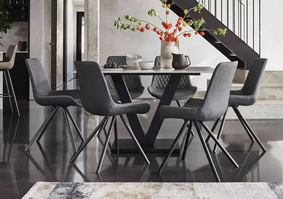 Dining table and discount 6 chairs next