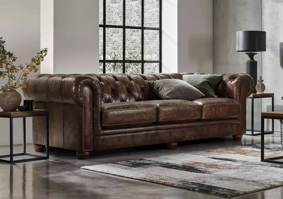 Next tan leather deals sofa