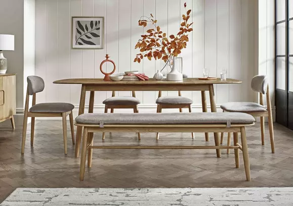 Contemporary dining best sale set with bench