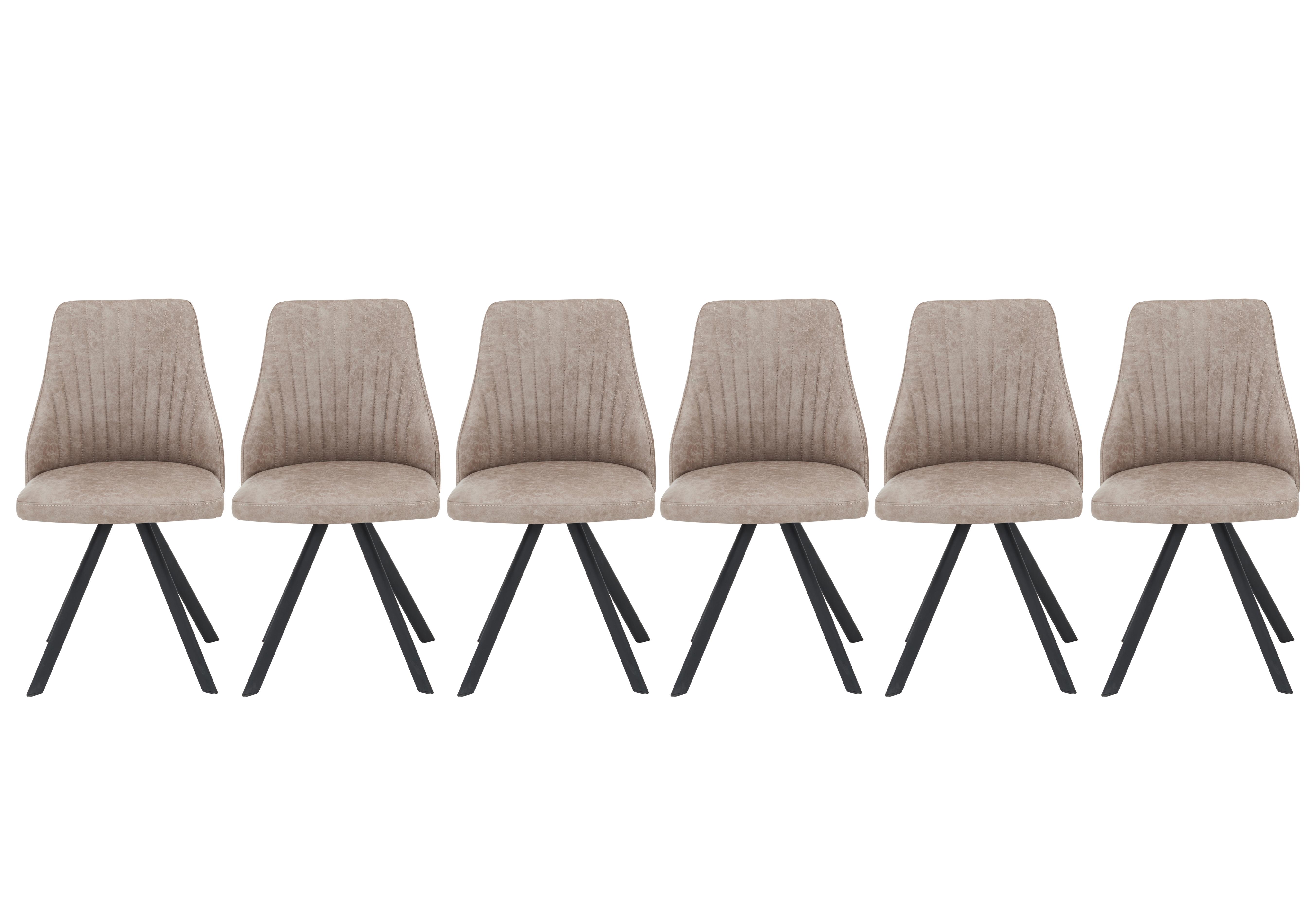 Aquila Set of 6 Swivel Dining Chairs Furniture Village
