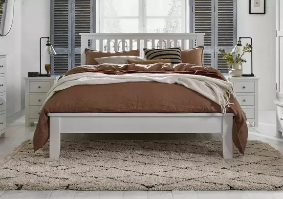 Wooden bed near deals me