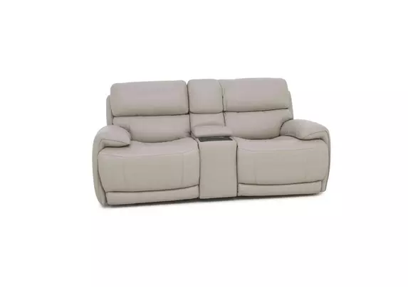 Rocco 2 Seater Leather Power Rocker Sofa with Cup Holders and Power  Headrests