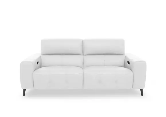 Off white deals leather loveseat