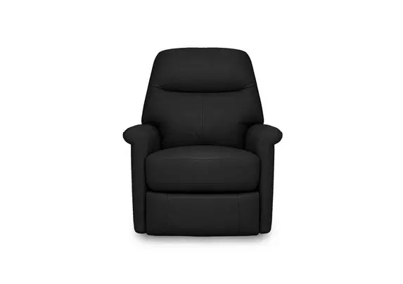 Black leather rocker store recliner