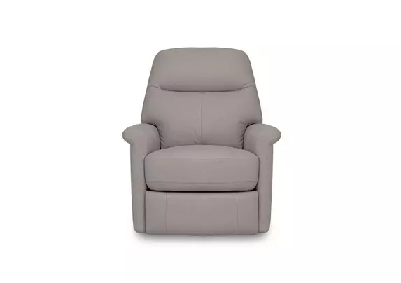 Grey leather hot sale rocker recliner