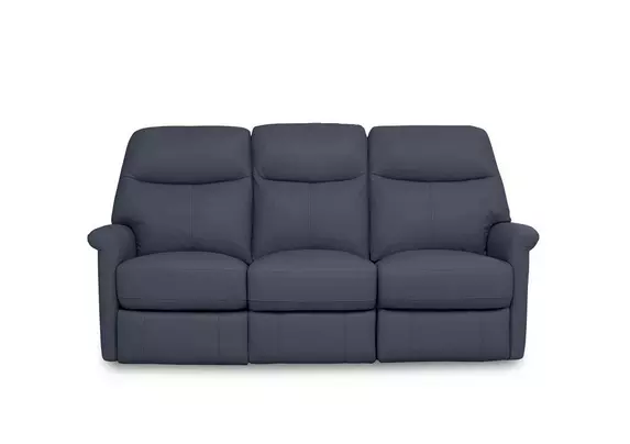 Compact 3 deals seater leather sofa