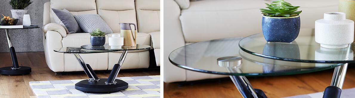 Furniture village deals coffee tables glass