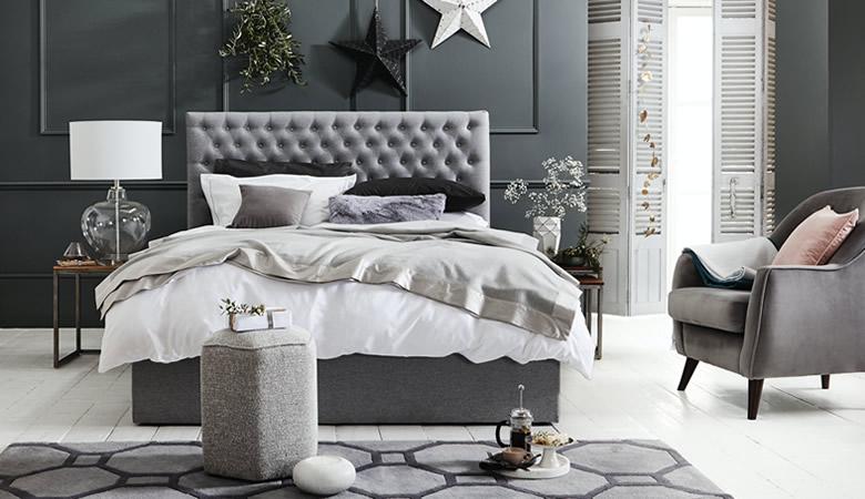 Grey divan bed