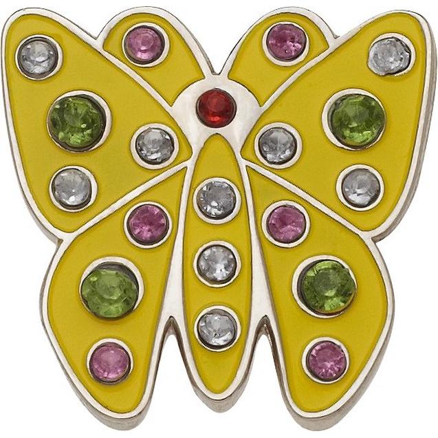 Yellow Butterfly Crystal Ball Marker ZTECH