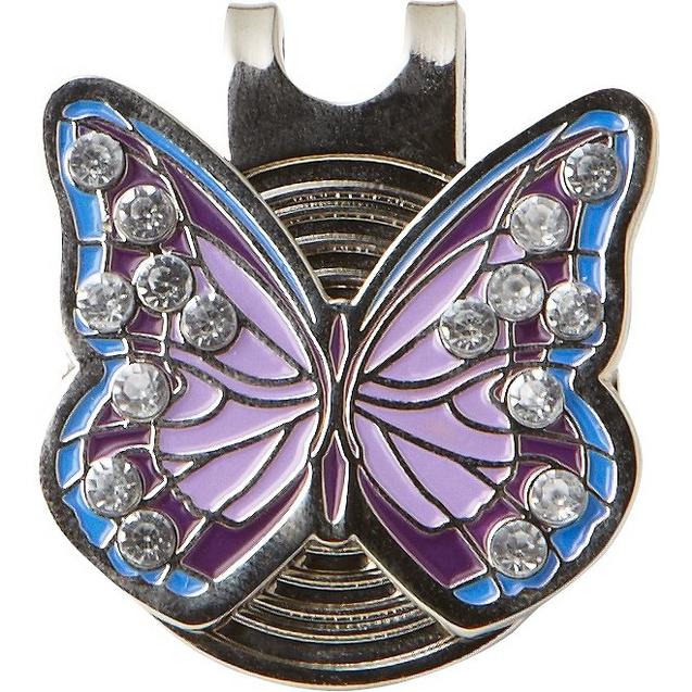 marqueur de balles Papillon Violet en Cristal 