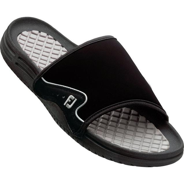 Sandales athlétiques Slide II pour hommes – Noir / Blanc (FJ#62903)