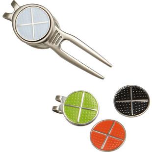 Deluxe Divot Tool with Black, White, Green, & Orange Ball Markers